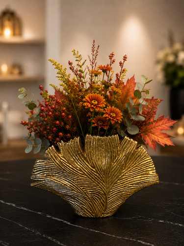 Vase gold bronze - gold, raw