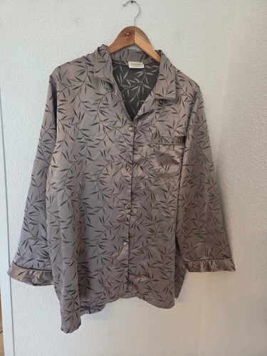 Damen pyjama oberteil - 🩶,