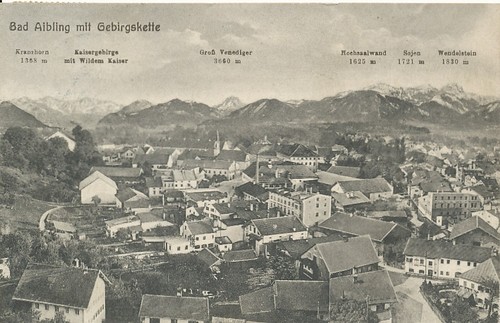 Bad aibling mit gebirgskette - aibling,