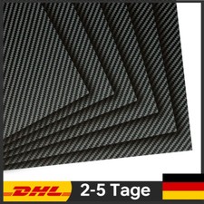 Carbon Platte 0,5mm 1mm 2mm 3mm / CFK Kohlefaser / Matt / Größe wählbar DHL