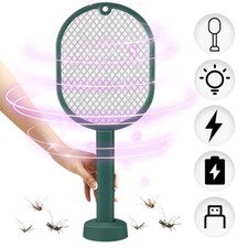 Elektrische Fliegenklatsche Extra Stark 2700V mit Type-C，Nacht LED Abnehmbar