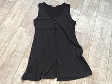 Wunderschöne Strickweste Longweste von Qiéro!, Gr. 42, Schwarz