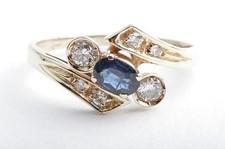 Saphir Brillant Diamant Ring