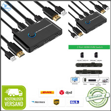 4K HDMI KVM Switch | 2 PC 1