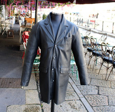 Trenchcoat Leder Einreiher