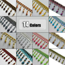 1M Perlen Spitze Fransen Trimmen Quaste Vorhang Nähen Rand Band Elegant Polster