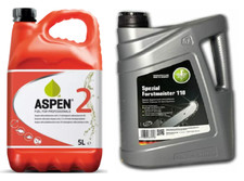 Aspen 2 Takt Sonderkraftstoff + 5 Liter Rektol Kettenöl Forstmeister