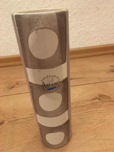 Amano vase grau handbemalt - amano,