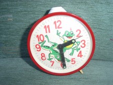 DDR Ruhla Kinderwecker  Frösche Wackelaugen mechanisch  Wecker Sammler getestet