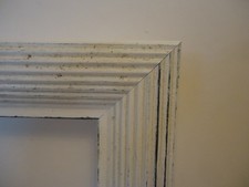 Bilderrahmen 20x30cm weiß Relief Holz Rahmen für Keilrahmen Leinwand geeignet