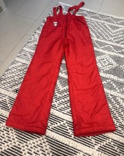 Skilatzhose Rot Vintage Unisex Größe 52 Nylon Skihose