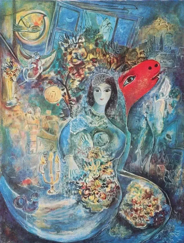 Marc chagall die braut - braut, mit
