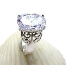 toller DIAMONIQUE Ring funkelnder Cubik Zirkonia klar 925er Silber Gr.59 DQCZ