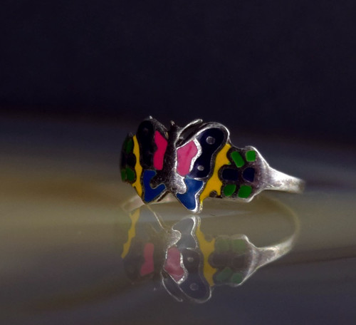 Ring silber sterling emaille - ring,