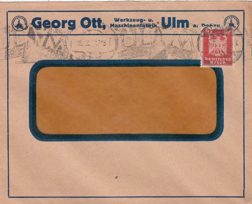 Ulm briefumschlag 1924 - ulm,, 1924,