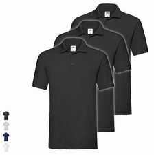 3er Pack Fruit of the Loom Premium Polo Herren Poloshirt Set Basic Shirt NEU