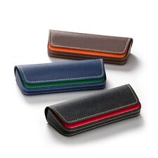 FEFI® – Elegantes Brillenetui im zweifarbigen Leder-Look mit Brillenputztuch