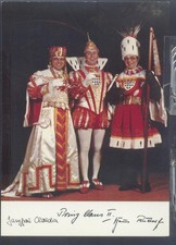 Köln / Rhein - Karneval Dreigestirn 1973 mit 3 Autogramme