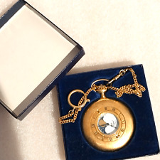 Royal Schweizer Taschenuhr mit Mondphase und Kalender Quarz