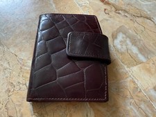 MONTE PELLE,Reptil-Style,Leder,Brieftasche,Geldbörse,Portemonnaie,Braun, 13x10cm