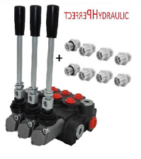 Handsteuerventil Handhebelventil Hydraulik 40L 3 fach für Doppelwirkende ADAPTER