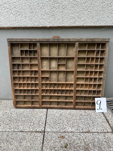 Setzkasten aus holz sehr - setzkasten, alt