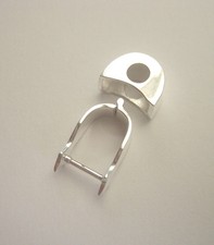 Design Wechselbogen Tauschsystem für kleine frontgebohrte Edelsteine 925 Silber