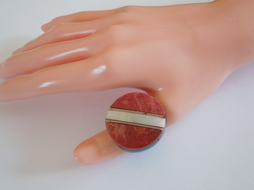 Ring aus holz - aus, kopfplatte