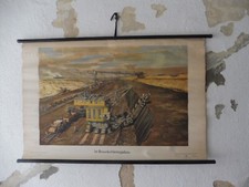 alte Rollkarte Schulwandtafel