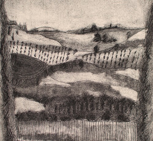 Landschaft abstrakt unsigniert - landschaft,