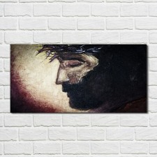 Acryl Druck Wandbild Plexiglas 100x50 Gemälde Religiöse Jesus Dornenkrone Kunst