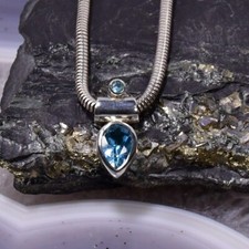 Topas Anhänger, 925er Silber