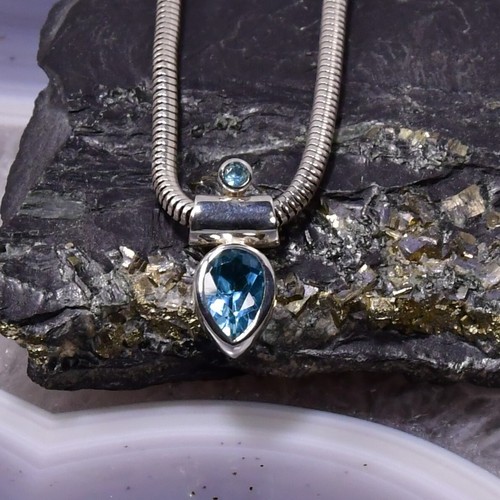 Topas anhänger 925er - 925er, silber