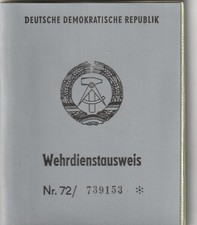 NVA Wehrdienstausweis   Soldat