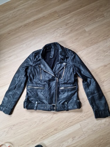 Lederjacke bikerstil - lederjacke, gr.m