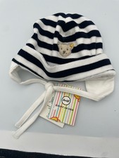 Steiff Mütze rot mit Sternen, Größe 43, 2-3 Monate, Geschenk Geburt