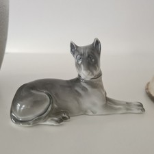 Goebel 1935-1949 Deutsche Dogge s/w farbiger Hund liegend sehr guter Zustand selten Germany