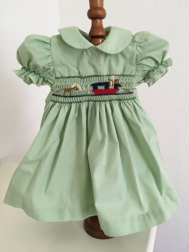 Puppenkleid hellgrün - puppenkleid,,