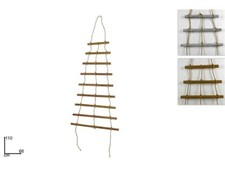Naturholzleiter und Seil 110cm