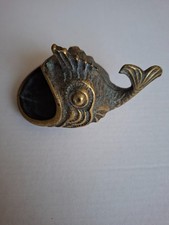 Vintage Messing Fischfigur Aschenbecher ,Stil – Walter-Bosse.