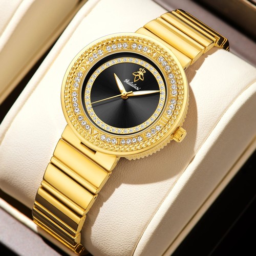 Damen luxus quarzuhr mit - luxus,