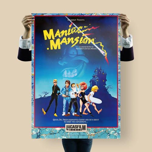 Maniac mansion poster - mansion,