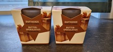 2 X KERZE IM GLAS PAJOMA  - BUTTERSPEKULATIUS   - DUFTKERZE - BRENNDAUER CA. 25