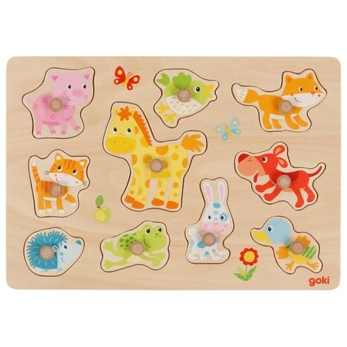 Goki steckpuzzle tiere holz - goki,