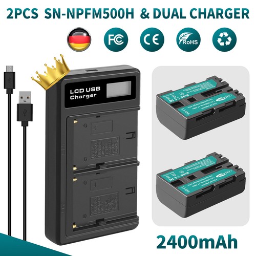 2pcs fm500h akku für - np-fm500h,