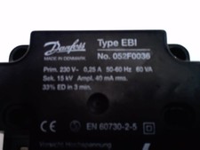 Danfoss Zündtravo Type EBI nr. 052F0036 mit Zündkabeln. Gebraucht