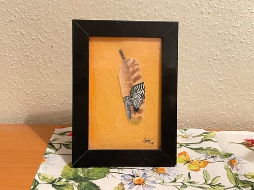 Handbemalte gänsefeder mit - gänsefeder,