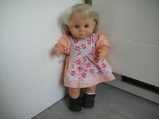 Puppe von Zapf  Mädchen mit langen Haaren,ca.90er ?,Stoffkörper, ca.40cm groß