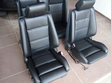 BMW E30 cabrio  Neue Polsterung Bezüge  schwarz Öko-Leder  Sportsitze Kunstleder