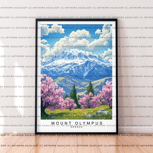 Olymp kunstdruck griechenland - olymp,